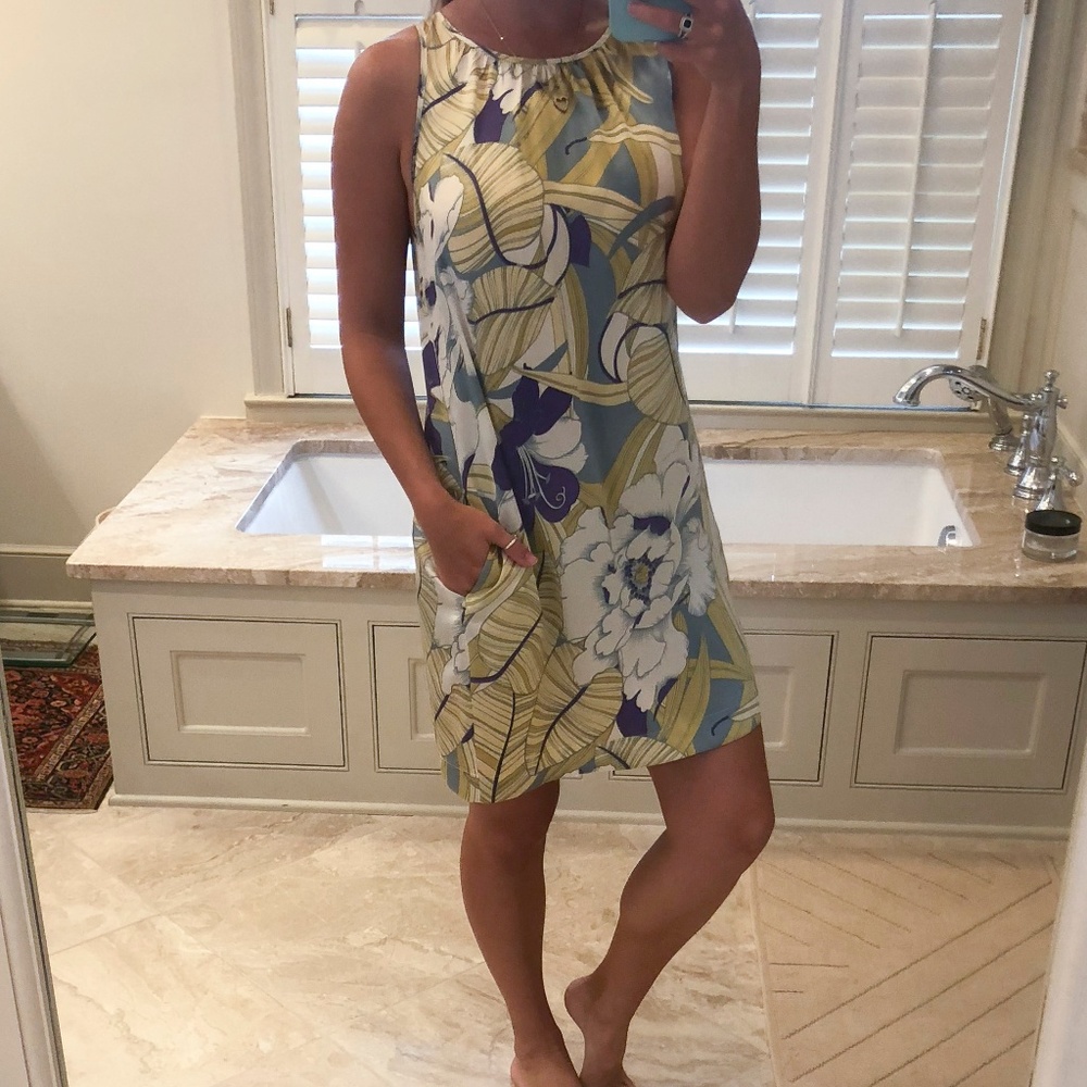 Matty M. floral silk dress